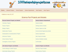 Tablet Screenshot of 1000sciencefairprojects.com